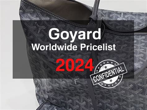 goyard price paris 2022|goyard cap vert price 2024.